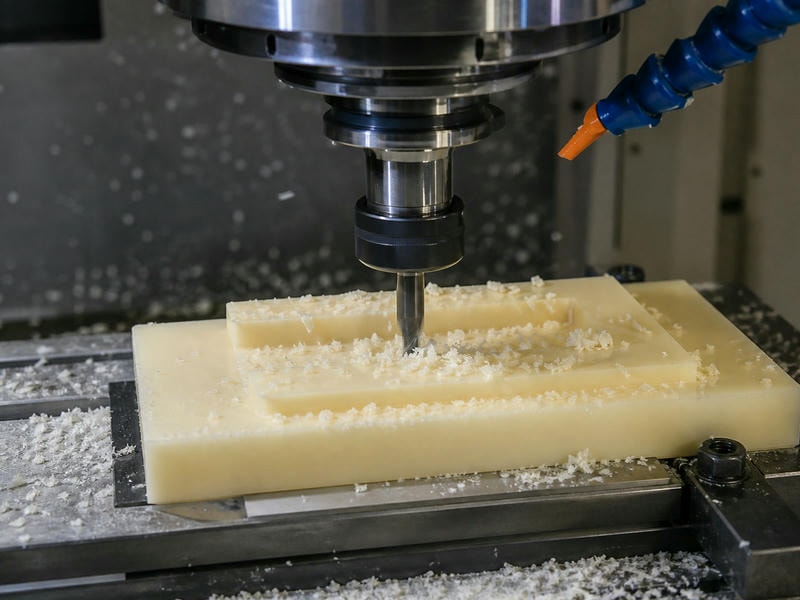 PA Nylon CNC Machining Setup